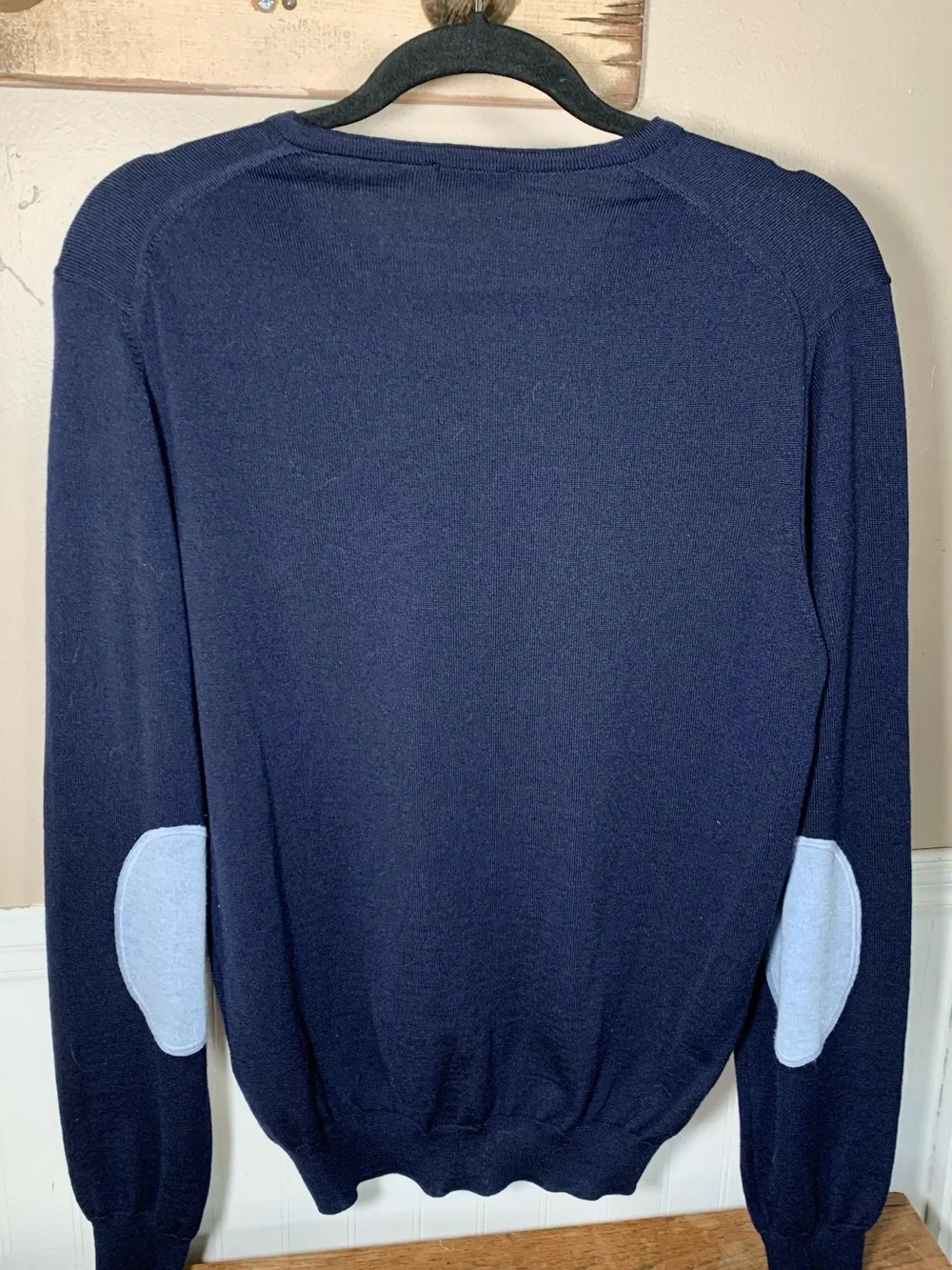 STENSTRÖMS Swedish Navy Merino Wool V-Neck Sweater Men’s